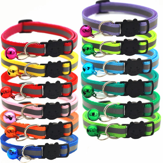Nylon Reflective Cat Collar with Bell