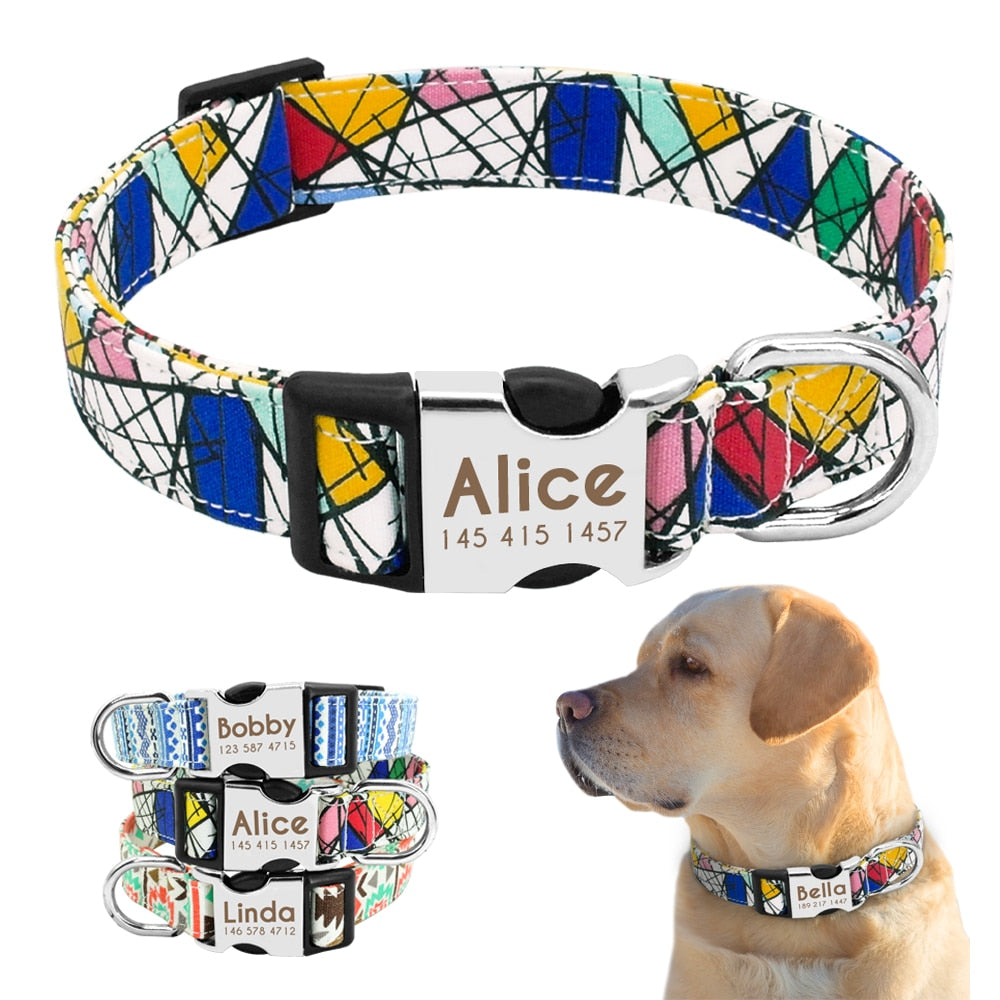 Personalised Nylon Dog Collar
