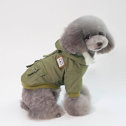 Fleece Lined Hooded Winter Dog Coat