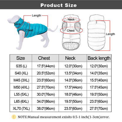 Reversible Padded Waterproof Dog Coat