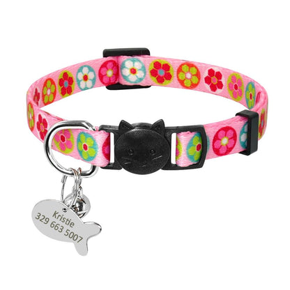 Personalised Adjustable Cat Collar