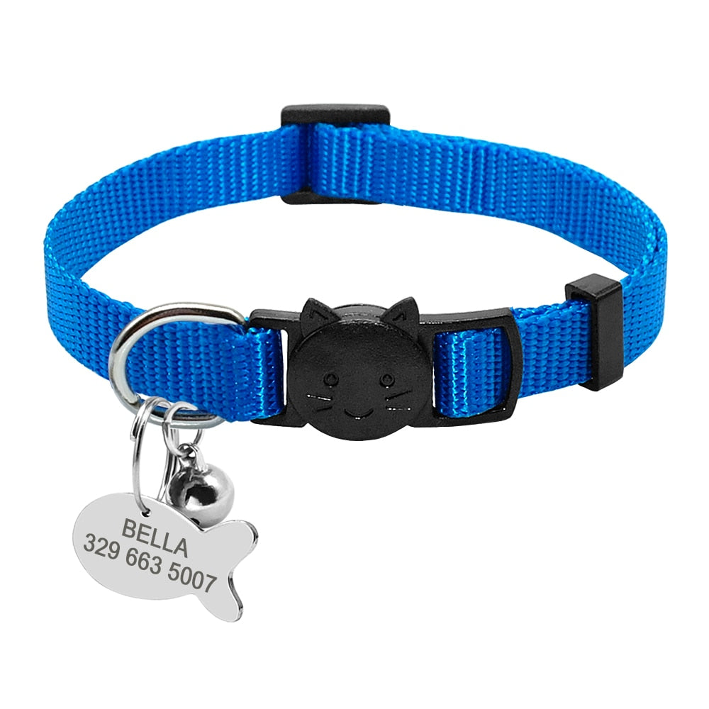 Personalised Adjustable Cat Collar