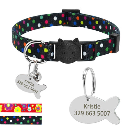 Personalised Adjustable Cat Collar