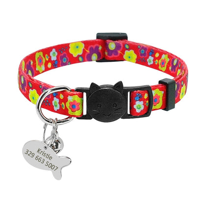 Personalised Adjustable Cat Collar