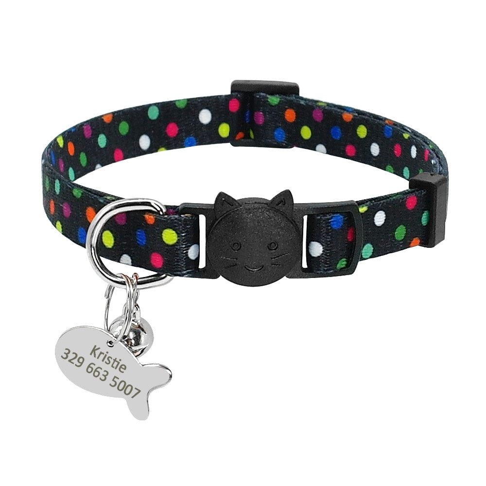 Personalised Adjustable Cat Collar