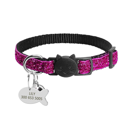 Personalised Adjustable Cat Collar