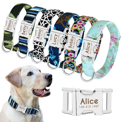 Personalised Nylon Dog Collar