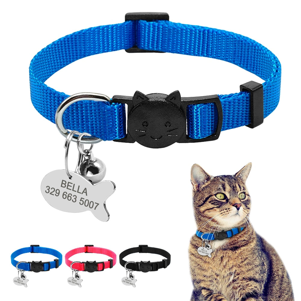 Personalised Adjustable Cat Collar