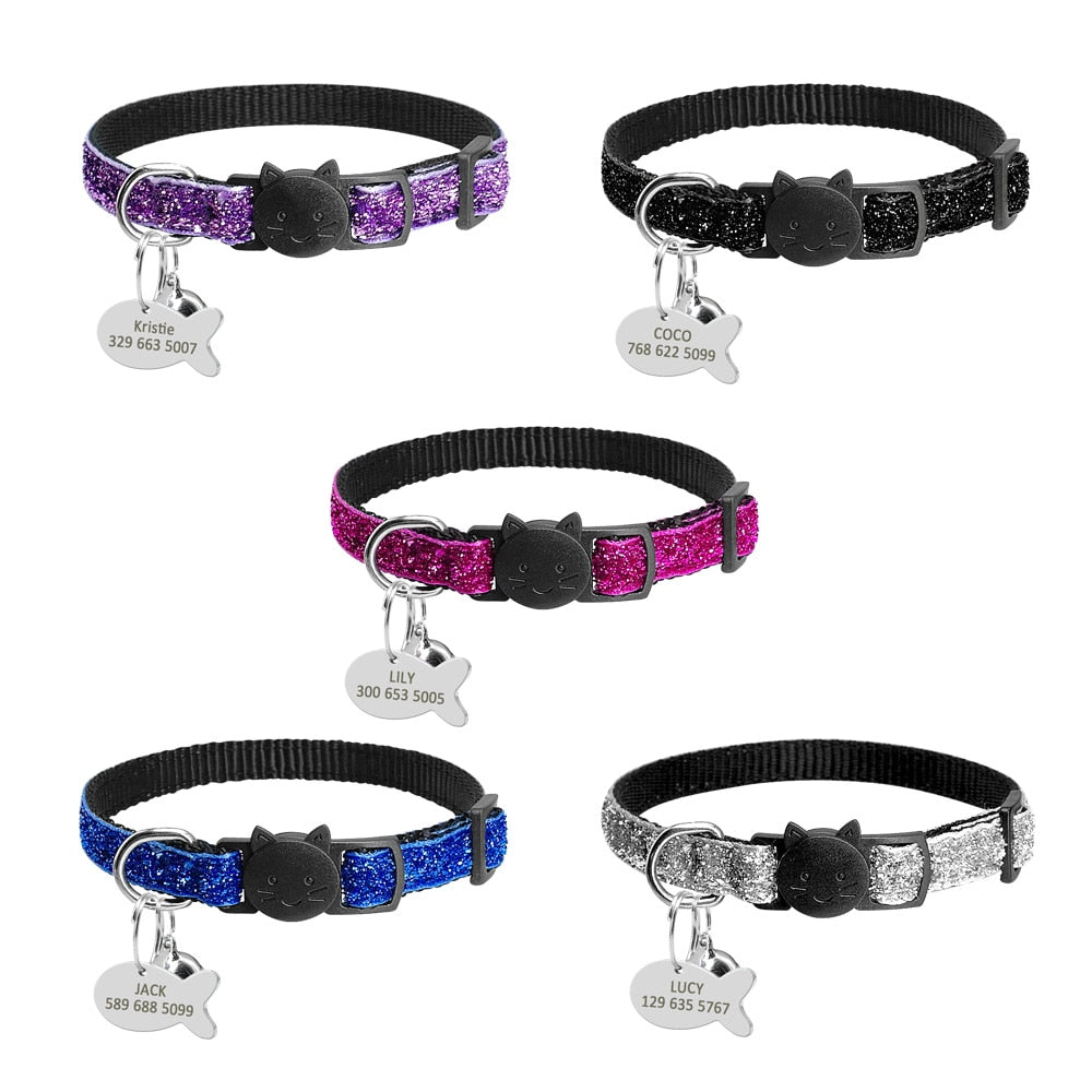 Personalised Adjustable Cat Collar