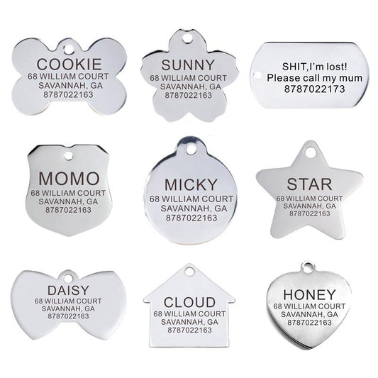 Personalised Stainless Steel Pet ID Tags