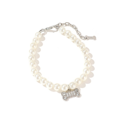 Adjustable Pearl Necklace Accessories for Cats