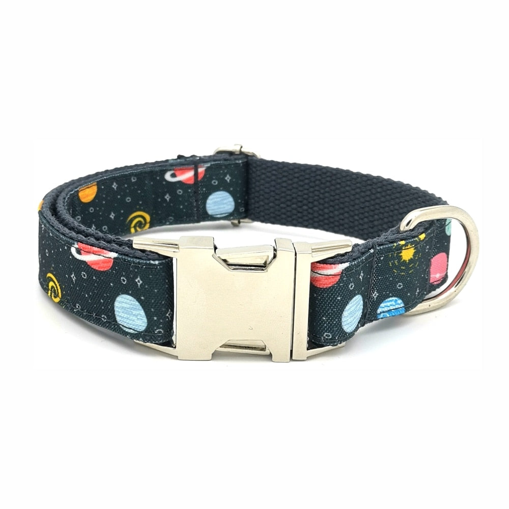 Personalised Space Nylon Dog Collar