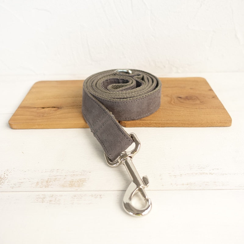 Brushed Leather & Nylon 1.2m Dog Lead