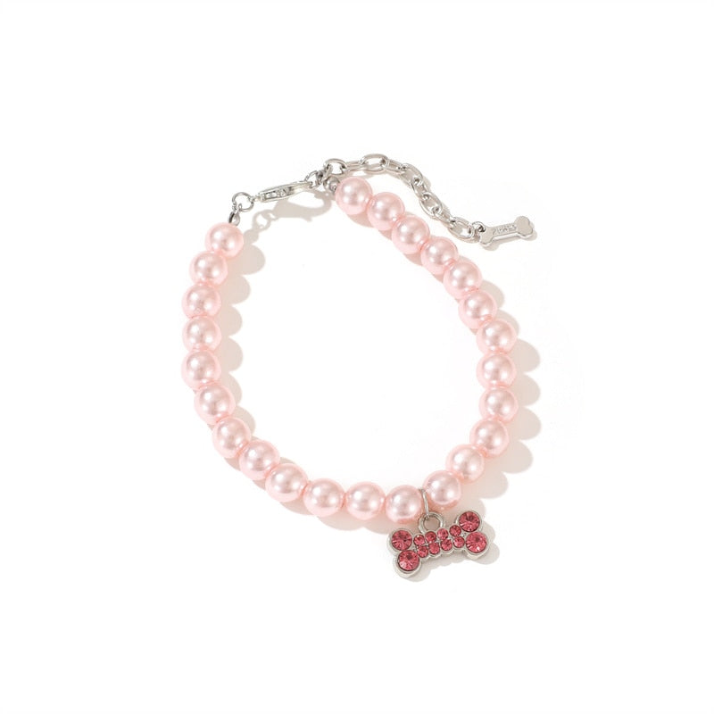 Adjustable Pearl Necklace Accessories for Cats